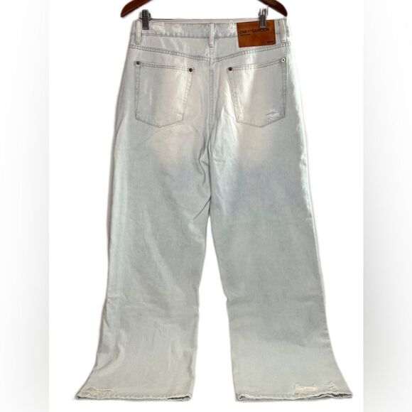 One Teaspoon Jackson Utility Mid Waist Wide Leg Jeans Le Surf 31 NEW - Picture 9 of 14